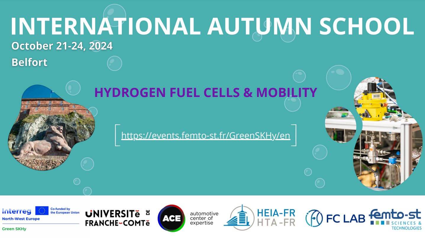 AUTUMN SCHOOL – BELFORT – HYDROGEN FUEL CELLS & MOBILITY 21st -24th October, 2024